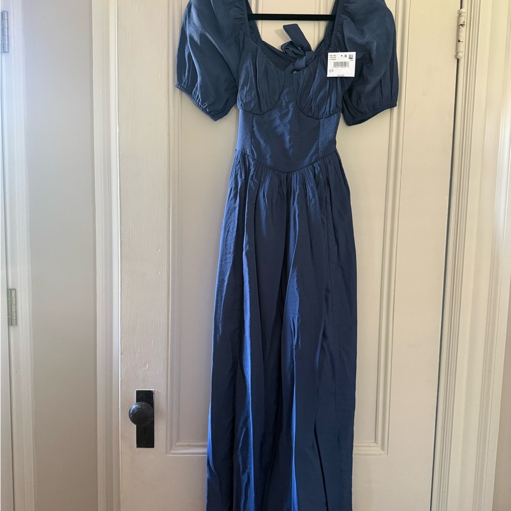AE Puff Sleeve Corset Midi Dress - Picture 2 of 3